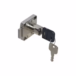 Mandrin de 25 mm, boîtier dépassant de 22 mm Zamak nickelé Ø du cylindre 18 mm Cylindre monté avec rosace de cylindre et 2 cl ...