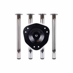 Set composé de 4 pieds de table ronds en acier vis de réglage en plastique avec vis de réglage, hauteur réglable jusqu'à 25 m ...