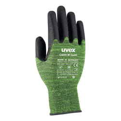 Uvex C500 M foam Noir, Vert Polyéthylène, Viscose, Polyamide, Fibre de verre 1 pièce(s)