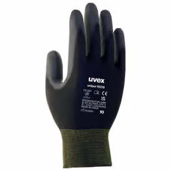 Uvex 60248, Gants d’usine, Noir, Adulte, Unisexe, 1 pièce(s), EN 388:2016 (4 1 3 1 X)