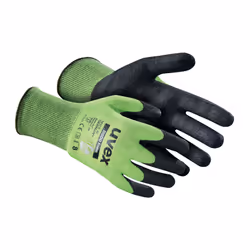 Uvex 60604 Gants d’usine Vert Viscose, Polyamide, Acier