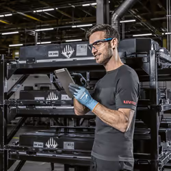 Uvex 60078 Gants d’usine Noir, Bleu Charbon, Elastane, Polyamide 1 pièce(s)