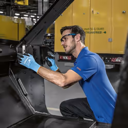 Uvex 60084 Gants d’usine Noir, Bleu Charbon, Elastane, Polyamide 1 pièce(s)