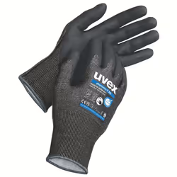 Uvex phynomic F XG, Gants d'atelier, Noir, Adulte, Adulte, Unisexe, Résistant aux coupures, Résistant à la déchirure