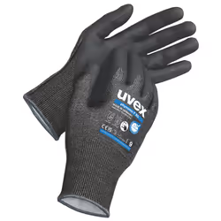 Uvex phynomic F XG, Gants d’usine, Noir, Adulte, Adulte, Unisexe, Résistant aux coupures