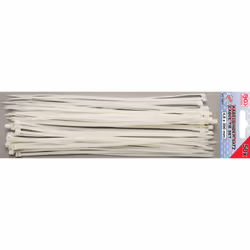 BGS technic 80876, Attache pour câble d'échelle, Nylon, Blanc, 300 mm, 100 g, 50 pièce(s)