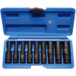 Coffret de douilles à choc profil E longues BGS TECHNIC - 12,5 mm - 9 pcs - 5204