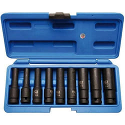 Coffret de douilles à choc profil E longues BGS TECHNIC - 12,5 mm - 9 pcs - 5204