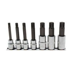Jeu de douilles à embouts BGS TECHNIC pour Ribe - 10mm (3/8") 12,5mm (1/2") - profil cannelé M6/M14 - 7 pcs - 5185