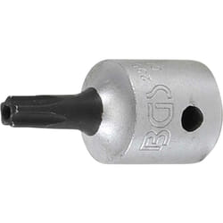 Bgs Technic - douille à embouts 6,3 mm (1/4'') profil ts (pour torx plus) avec perçage TS20 bgs 2355-TS20