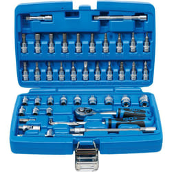 Coffret de douilles et embouts BGS TECHNIC - avec cannelure - 6,3 mm - 46 pcs - 2141