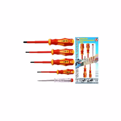 Certifié VDE d'après DIN NE 60900 Étendue de la livraison: Tournevis électricien VDE, cruciforme PH1, 80 mm Tournevis électri ...