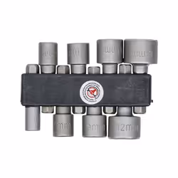 JEU D’EMBOUTS/DE DOUILLES  63 MM (1/4)  5 - 13 MM  8 PIÈCES