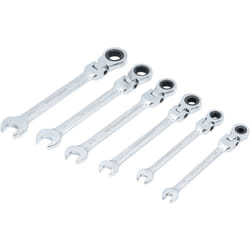 Jeu de clés mixtes à cliquet BGS - Têtes flexibles - en pouces - 6 pcs - 30005