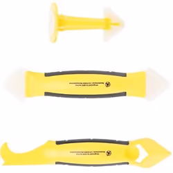 Kraftmann 85213 Décolleur de joint silicone-jeu de spatules Jaune-noir Set de 3 Pièces
