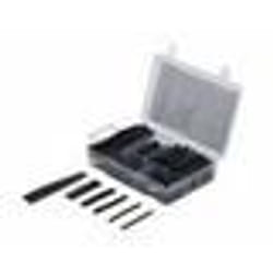 Assortiment de gaines thermo rétractables - KRAFTMANN - Noir - Set de 90 Pièces - 88152