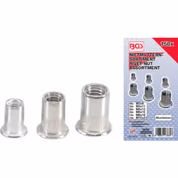 BGS technic 14127, Écrou rivet, Aluminium, Aluminium, 230 g, 230 pièce(s), Boîte