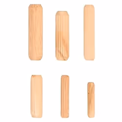 Assortiment de chevilles en bois - KRAFTMANN - Force Homme 88162 - 53 pièces - Bois résistant - Idéal bricolage