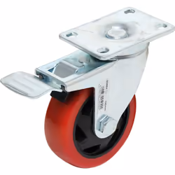 Hauteur : 126 mm Distance des orifices de montage : 95 x 67 mm Matière des roulettes : Polyuréthane (PU) Capacité de charge m ...