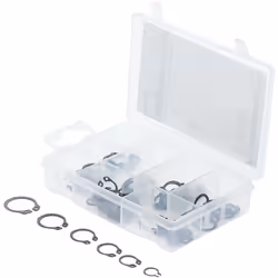 Dans boîtier d’assortiment Étendue de la livraison: 20 circlips Ø 8 mm 20 circlips Ø 10 mm 16 circlips Ø 12 mm 10 circlips Ø  ...