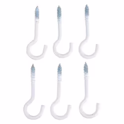 Crochets à visser-Deckek - KRAFTMANN - Lot de 6 - Blanc - Plastique