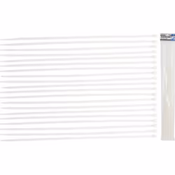 Kraftmann 80776 serre-câbles Attache pour câble d'échelle Nylon Blanc 200 pièce(s)