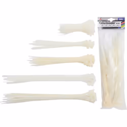 Kraftmann 80778 serre-câbles Attache pour câble d'échelle Nylon Blanc 250 pièce(s)