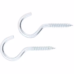 Crochets à visser - KRAFTMANN 88183 - 90 MM - Lot de 2 - Acier