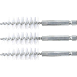 Bgs Technic - brosse plate nylon 16MM 6,3MM (1/4'') 3PIÈCES bgs 3078-16-N