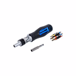 Jeu d’embouts de tournevis articulé poignée rotative cliquet réversible BGS - 14 pcs - 70053