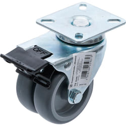 Bgs Technic - Roulette double de direction avec frein ø 75 mm
