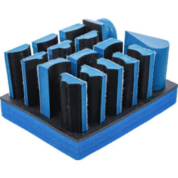 Bgs Technic - Bloc de ponçage à fixation autoagrippant 16 pièces
