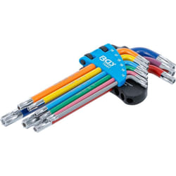 Bgs Technic - Jeu de clés allen multicolore profil t (pour Torx) avec perçage T10 - T50 9 pièces