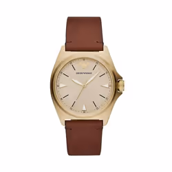 Montre - EMPORIO ARMANI - Cuir Marron - Quartz - Alphanumérique - Homme