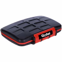 Rollei 22782, 12 cartes, MicroSD (TransFlash), SD, Caoutchouc, Noir, Rouge, Résistant à la poussière, Résistant aux chocs