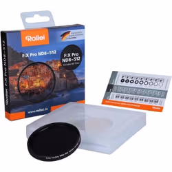 Filtre variable ND - Rollei - F:X Pro - ND8-ND512 - 72 mm - Verre Gorilla résistant