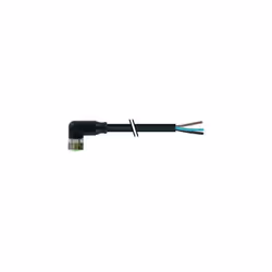 Prise M8 femelle 90° PVC libre 4 x 0,25 sw UL/CSA 5 m. Connecteur Prise M8 femelle à 90° - Extrémité du câble libre Technique ...