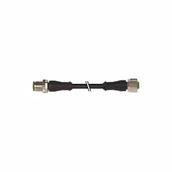 Fiche M12. vers prise M12. PUR-OB 4x0, 34 noir UL, CSA + remorque. 1,5 m. Connecteur Fiche M12. vers prise M12. Technique de  ...