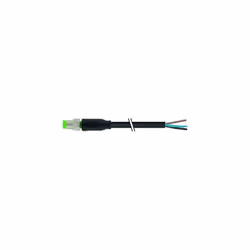 M8 pièces 0° en PVC dénudé 3 x 0,25 sw UL/CSA 5 m Connecteur Connecteur M8 0° Technique de raccordement / avec extrémité de c ...