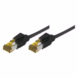 EXC Patch RJ45 S/FTP CAT 7 LSOH Snagless Black 3, 3 m, Cat7, S/FTP (S-STP), RJ-45, RJ-45