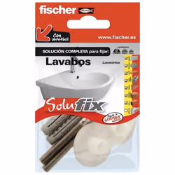 Kit de fixation pour lavabos 502695 solufix fischer kit de fixation solufix pour la fixation de lavabos. comprend 2 bouchons  ...