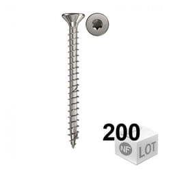 Fischer - 200 vis bois acier inoxydable Power-Fast TX20 Ø5 x 30 mm filetage total