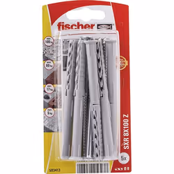 Fischer 503413, Kit d'ancrage et de vis, Ciment aéré placé en autoclave, Brique, Béton, Ciment mousse, Métal, Nylon, Gris, Ar ...