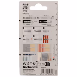 Fischer 503417 ancrage à vis et cheville murale 6 pièce(s)