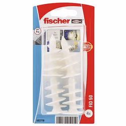 Fischer 503778, Fiche murale, Blanc, T40, CE, 50 mm, 4 pièce(s)