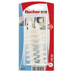 Fischer 503778 ancrage à vis et cheville murale 4 pièce(s) Fiche murale 50 mm