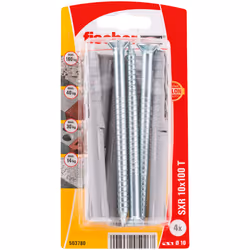 Fischer 503780, Kit de fiches murales et vis, Brique, Béton, Torx, TX40, ETA-07/0121, 100 mm