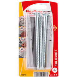 Fischer 503780 ancrage à vis et cheville murale 4 pièce(s) Kit de fiches murales et vis 100 mm