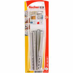 Fischer 503781, Kit de fiches murales et vis, Brique, Béton, Torx, TX40, 120 mm, 1 cm