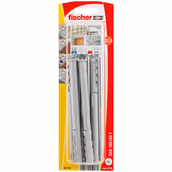 Fischer 503782, Kit de fiches murales et vis, Brique, Béton, Torx, TX40, 140 mm, 1 cm